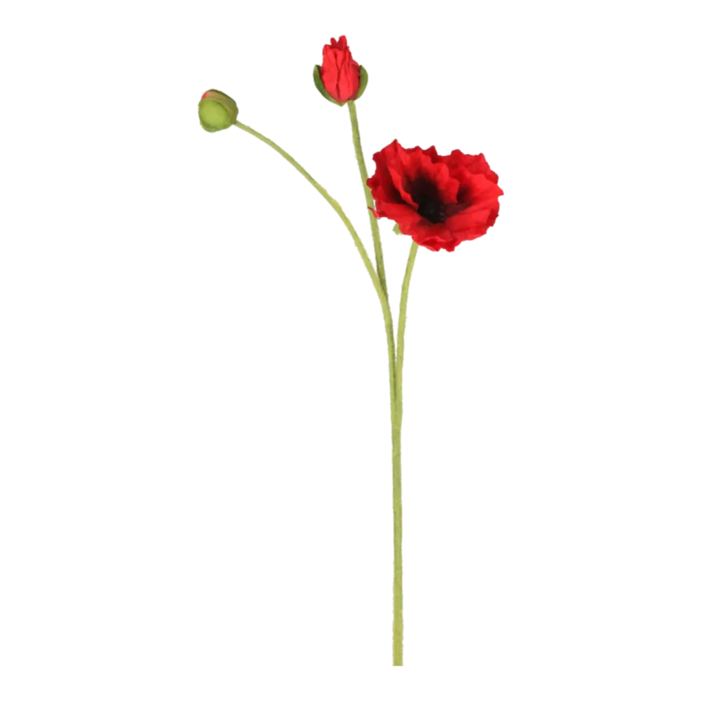Kunstig Valmue L: 60 cm.