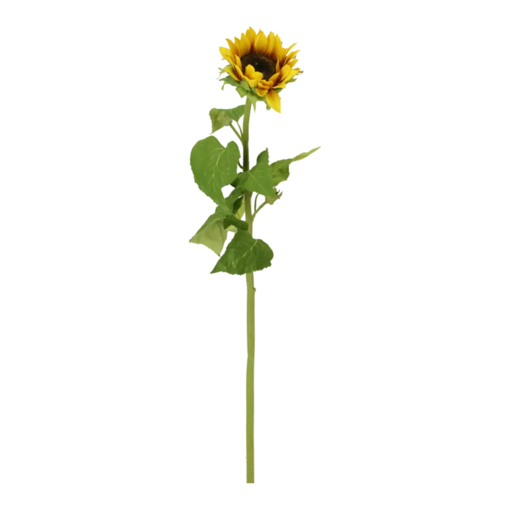 Kunstig solsikke stilk - L: 75 cm.