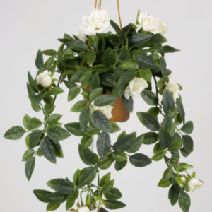 Kunstig Roseampel H: 30 cm.