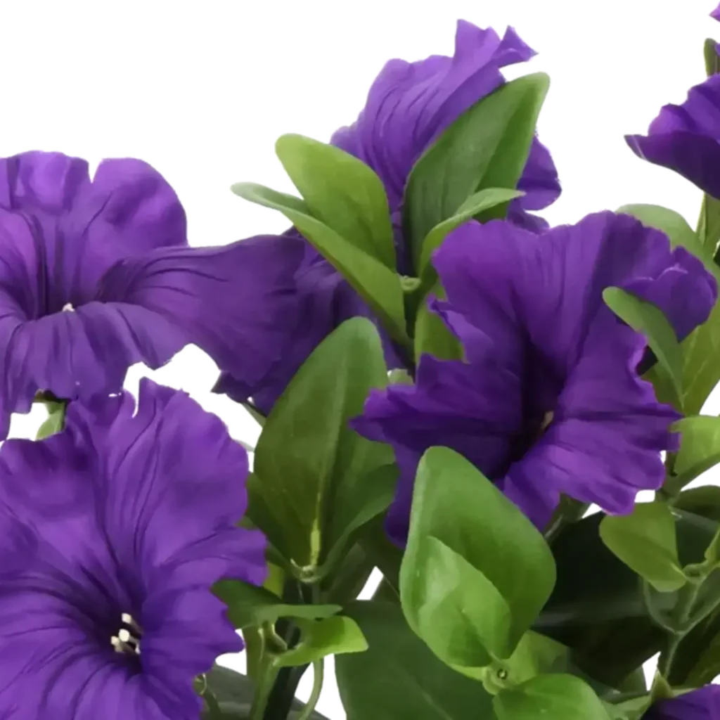 Closeup af Kunstig petunia violet H: 25 cm.