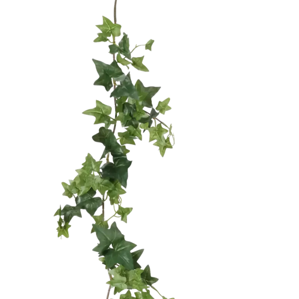 Closeup af Kunstig efeu ranke grøn L: 120 cm.