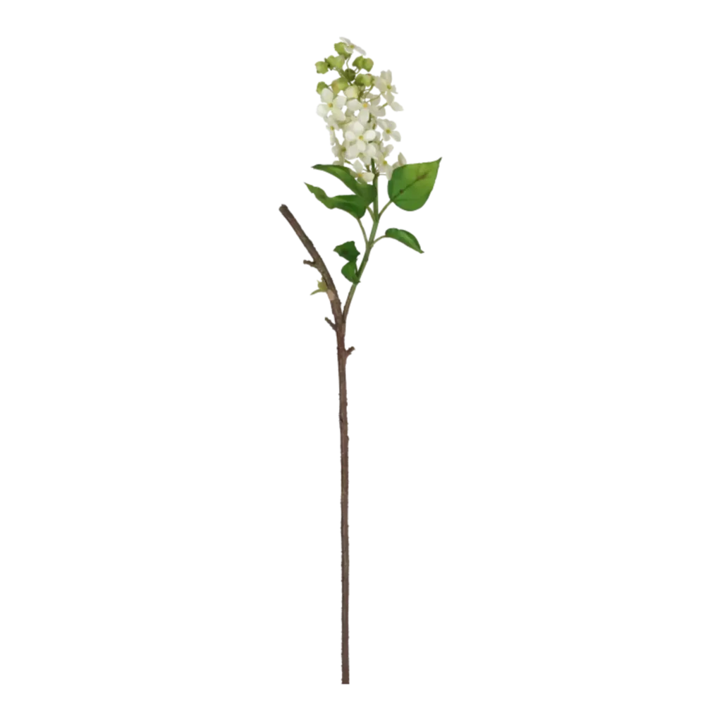 Kunstig syren stilk i creme - L: 75 cm.