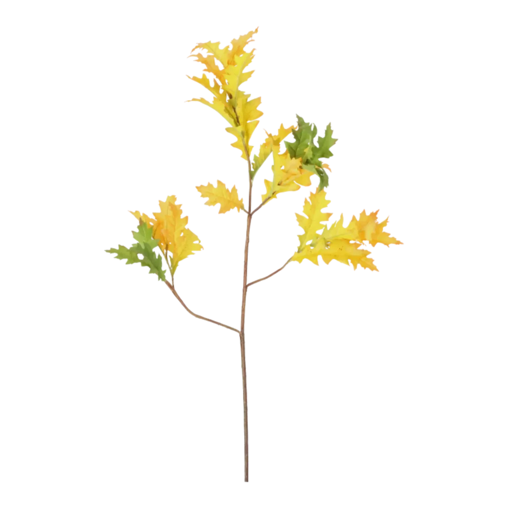 Kunstig Egetræ gren i gul/grøn - L: 110 cm.