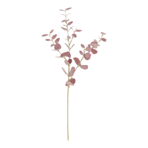 Kunstig eukalyptus stilk i vinrød - L: 79 cm.