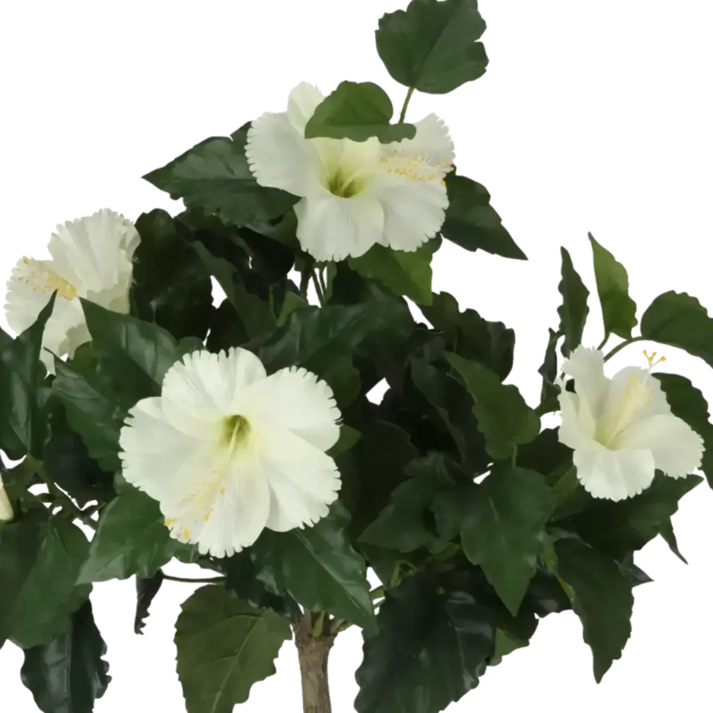 Closeup af Kunstig Hibiscus opstammet H: 66 cm.