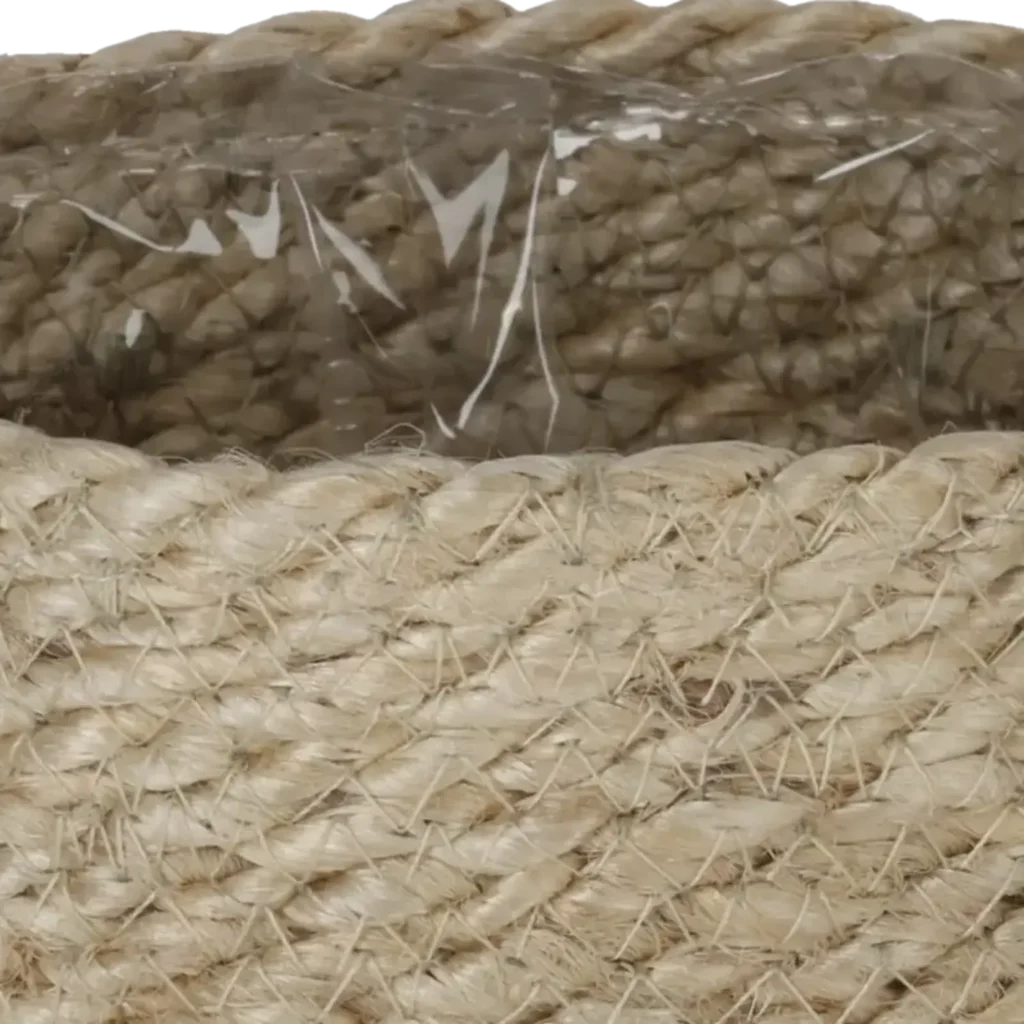 Closeup af Nordal natur urtepotte JUTE Dia 14 cm.