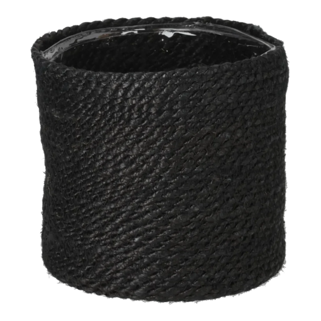 Nordal sort urtepotte JUTE - Dia 18 cm.