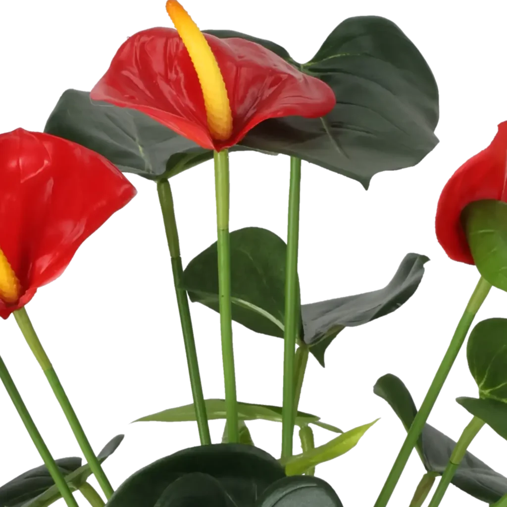Closeup af Kunstig Anthurium H: 42 cm.