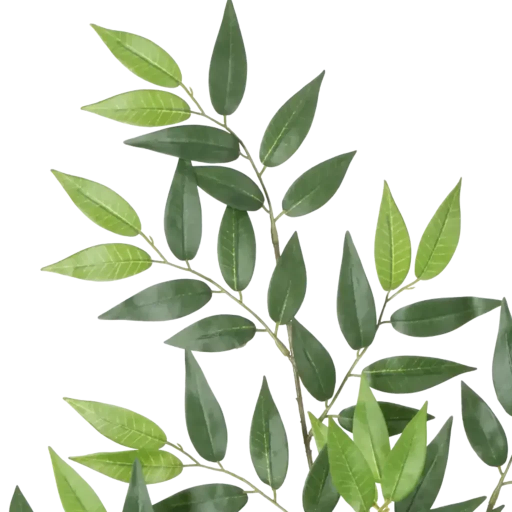 Closeup af Kunstig mini ficus gren L: 90 cm.