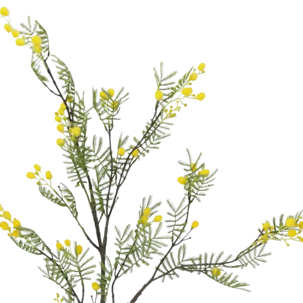 Closeup af Kunstig Mimosa L: 110 cm.
