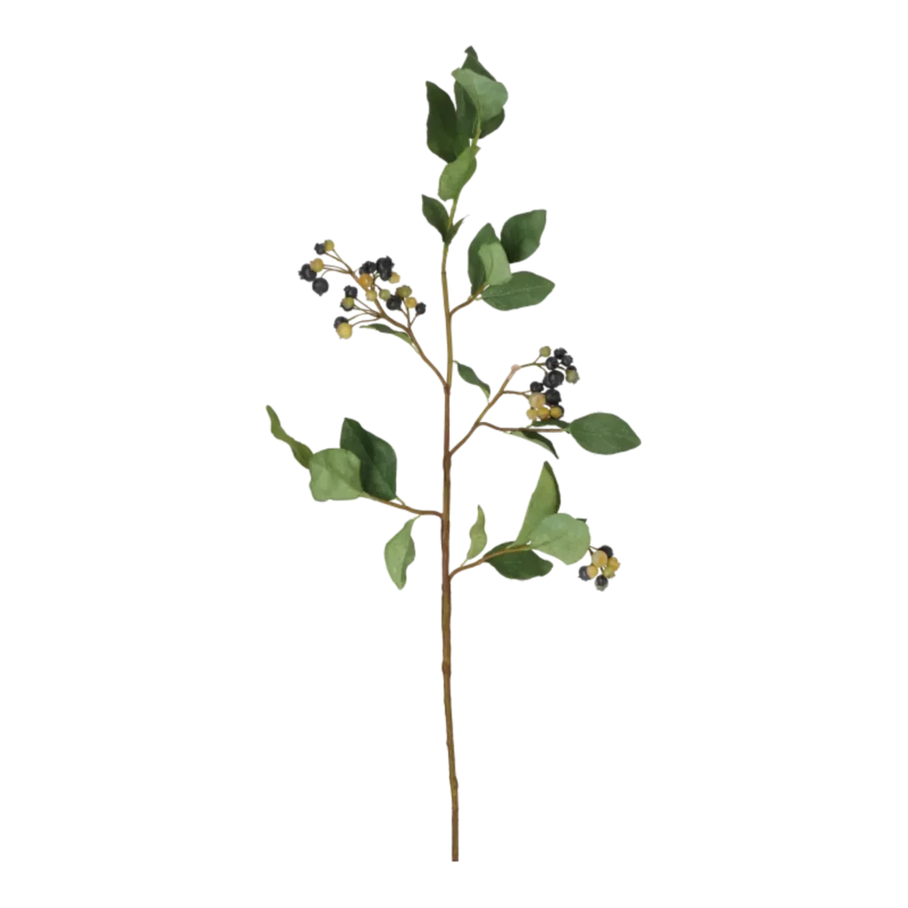 Kunstig stilk med bær - L: 80 cm.