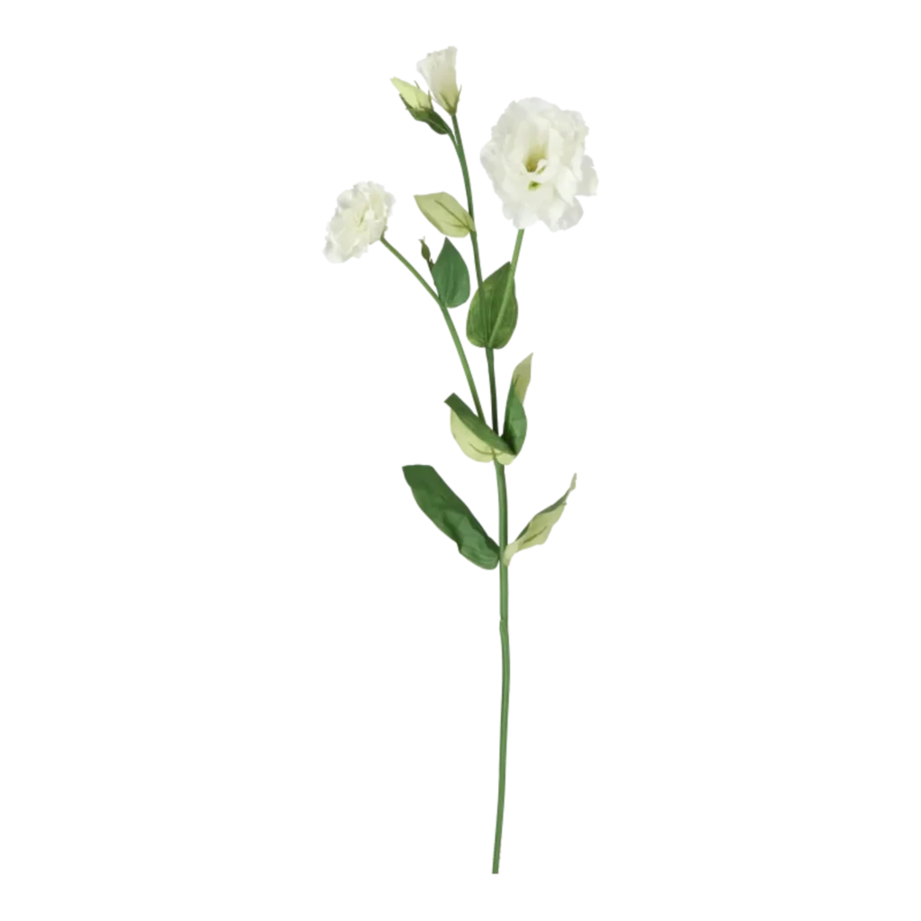 Kunstig creme lisianthus stilk - L: 75 cm.