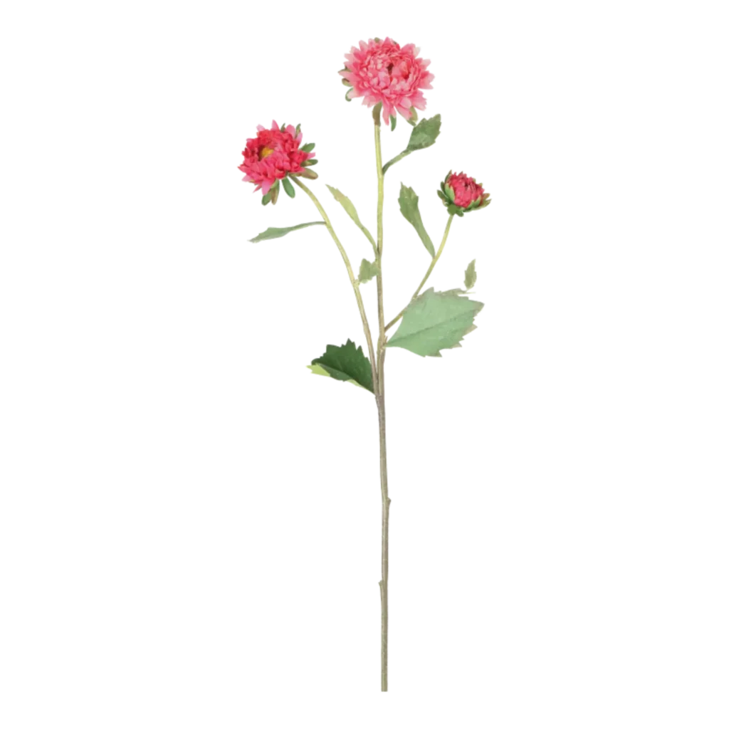 Kunstig Asters stilk i lyserød - L: 50 cm.