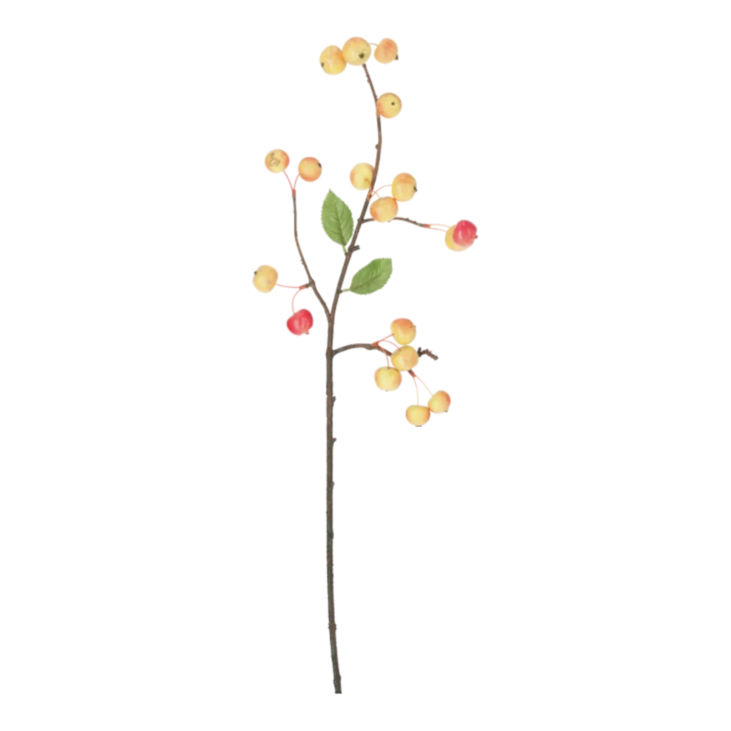 Kunstig gren med æbler - L: 75 cm.