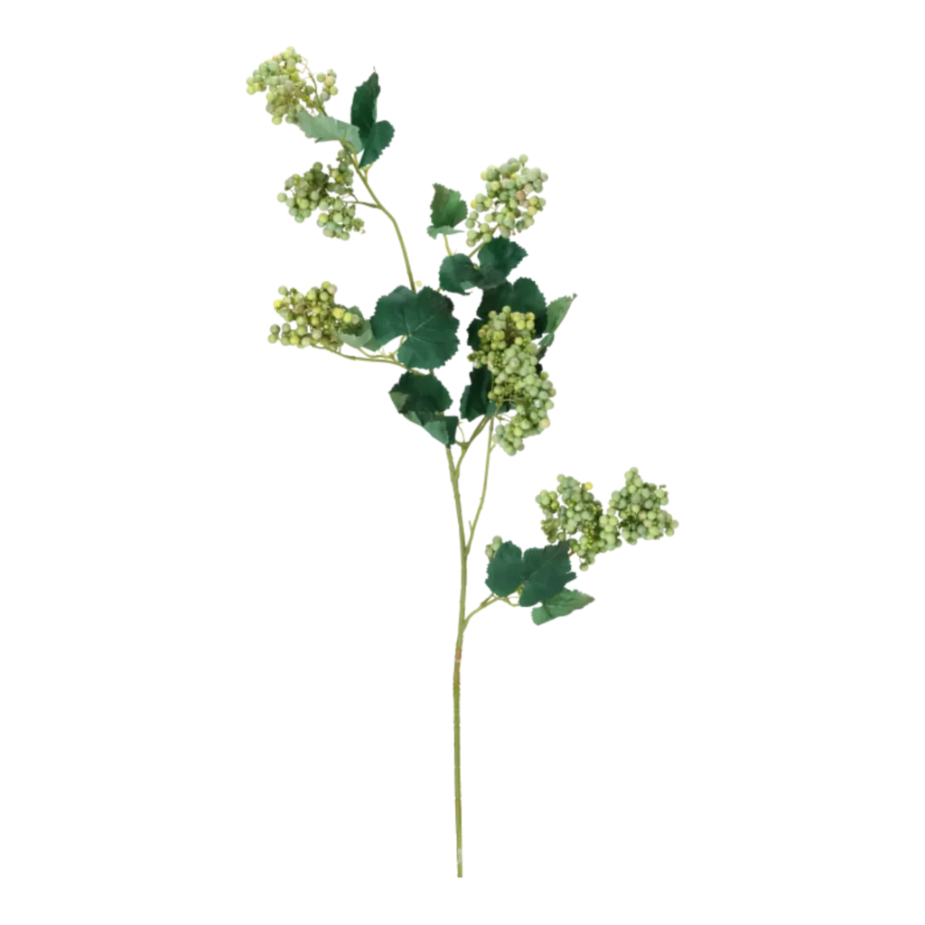 Kunstig Drue stilk m. grøn bær L: 110 cm.