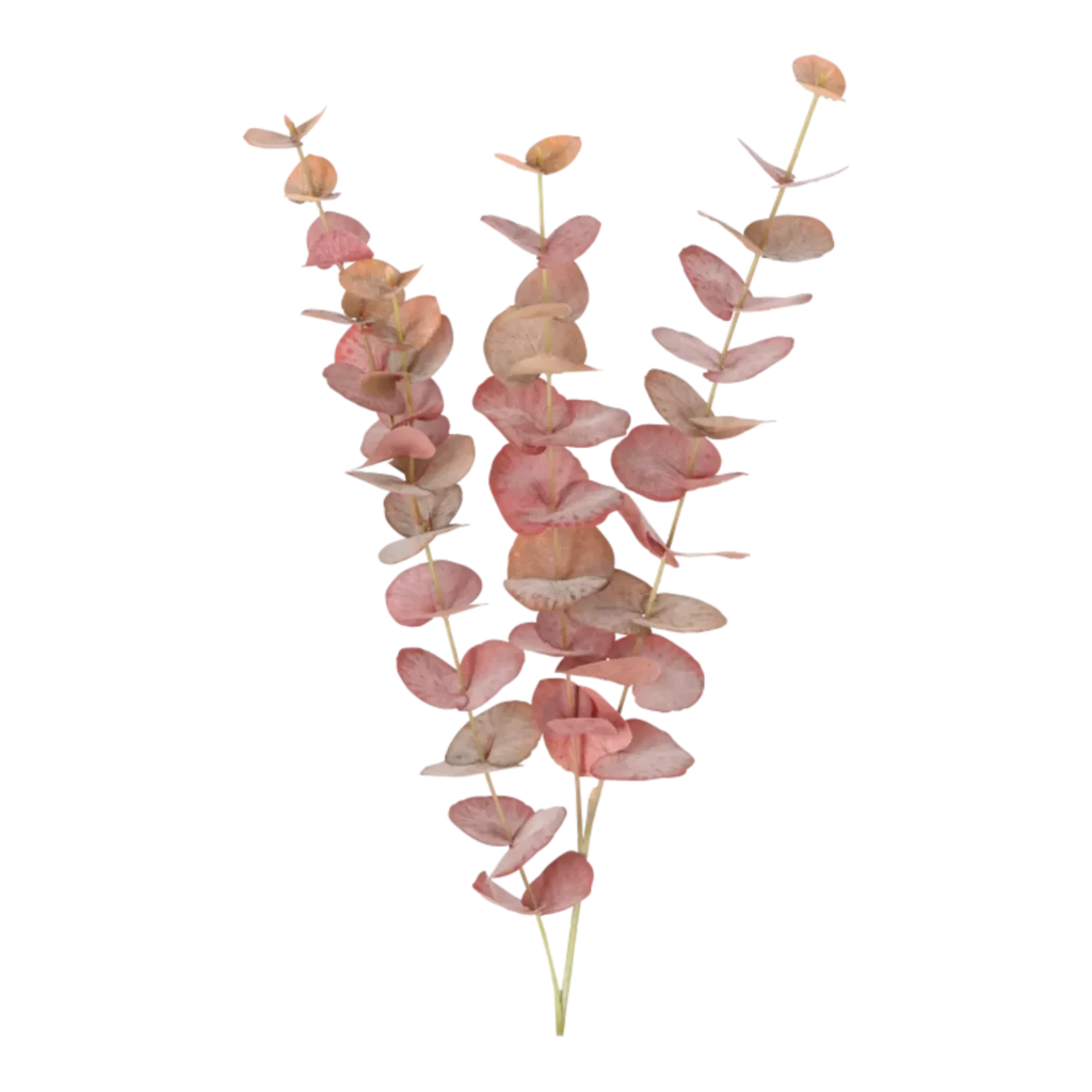 Kunstig Eukalyptus stilk vinrød L: 60 cm.