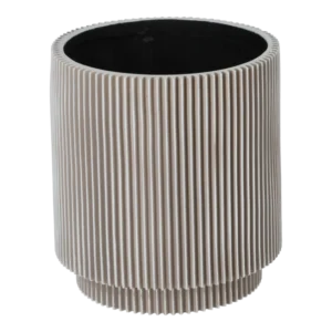 Capi krukke Cylinder Groove Ivory - 19x21 cm.