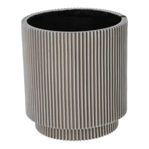 Capi krukke cylinder Groove ivory - 23x25.
