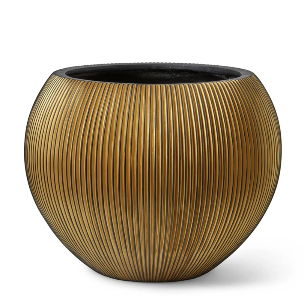 Capi krukke ball Groove guld 39x33x24 cm.