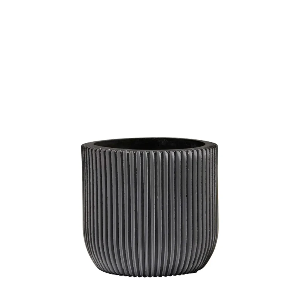 Capi krukke Groove special sort - 23x21x21 cm.