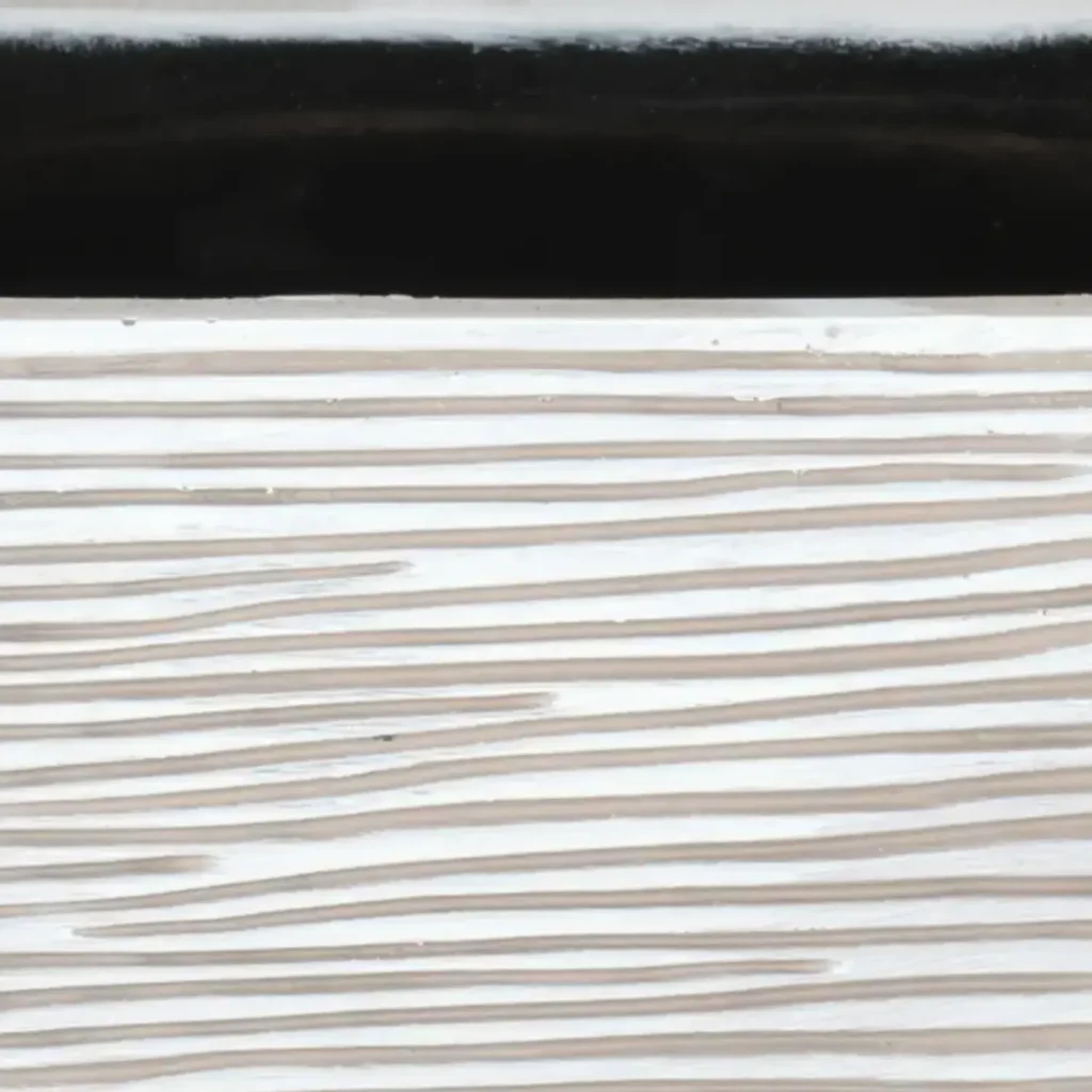 Closeup af Capi krukke Square Rib Ivory 15x15x15 cm.