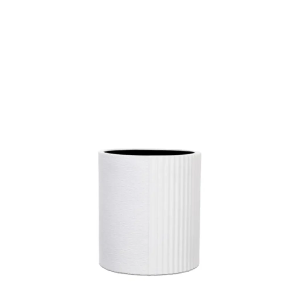 Capi krukke Cylinder Split hvid - 12x12x11 cm.