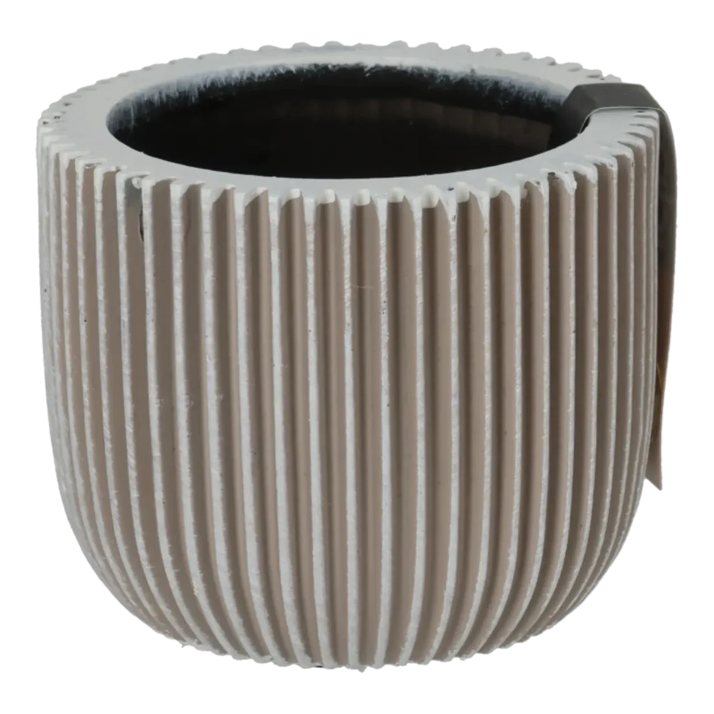 Capi krukke Egg Planter Groove ivory - 8x7 cm.