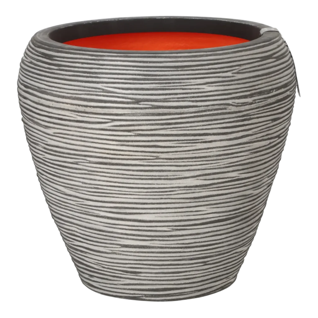 Capi Vase Taper Round Rib H: 42 cm Ø: 38 cm.