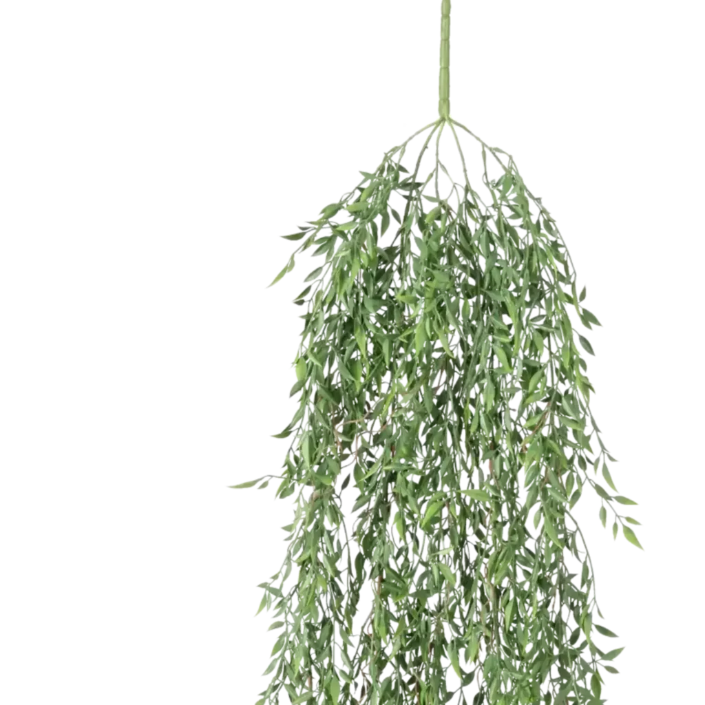 Closeup af Kunstig Willow hængeplante FR L: 125 cm.