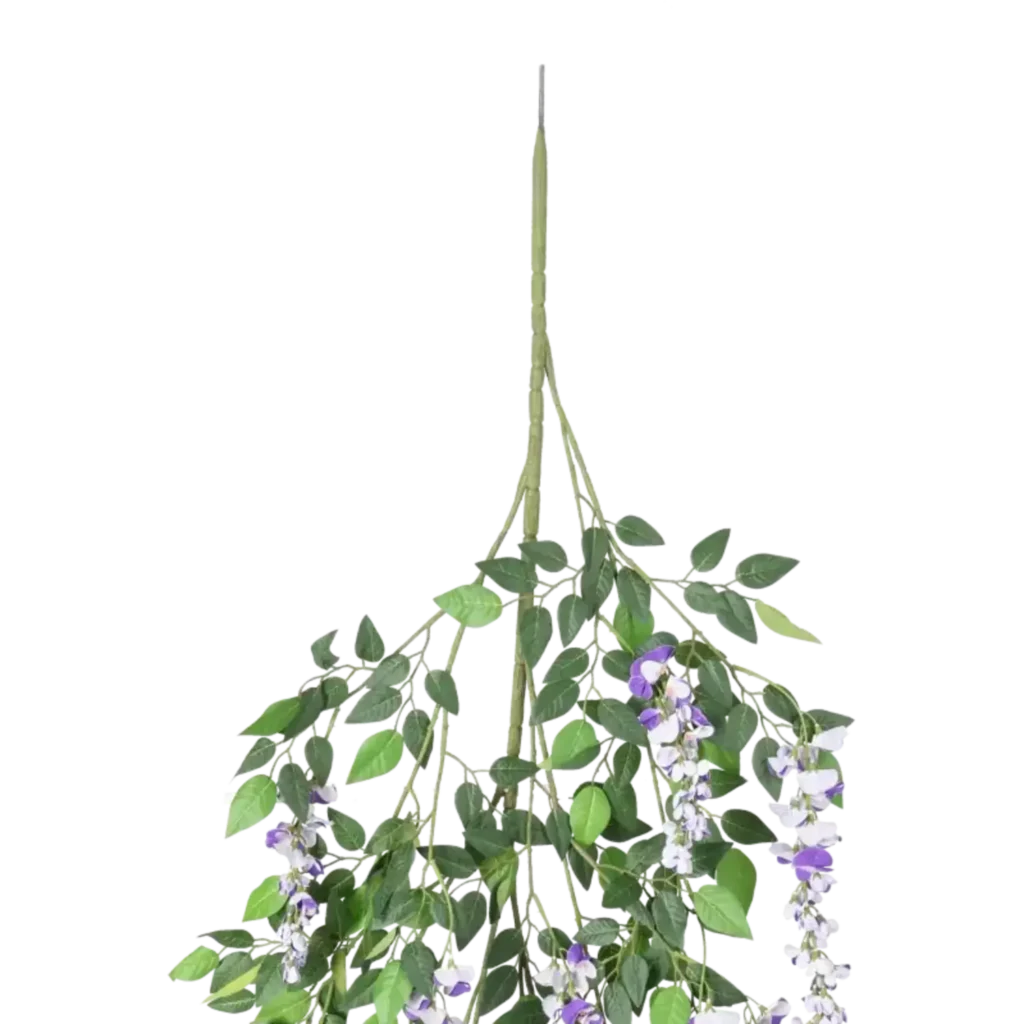 Closeup af Kunstig Wisteria Lavendel FR L: 125 cm.