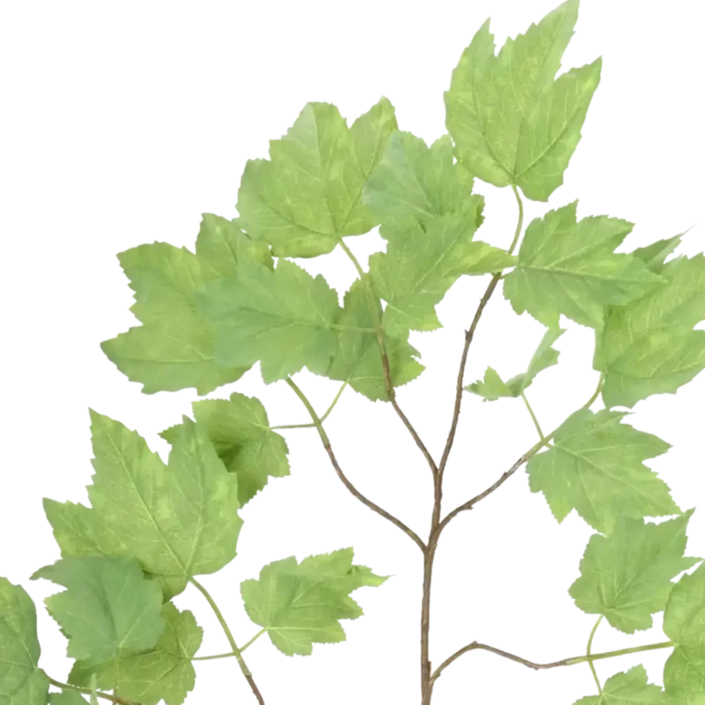 Closeup af Kunstig gren Leaf spray med grønne blade L: 120 .