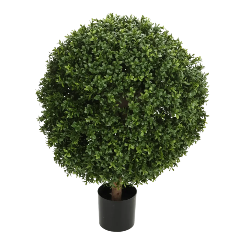 Kunstig buksbom Ø: 50 cm, H: 70 cm.