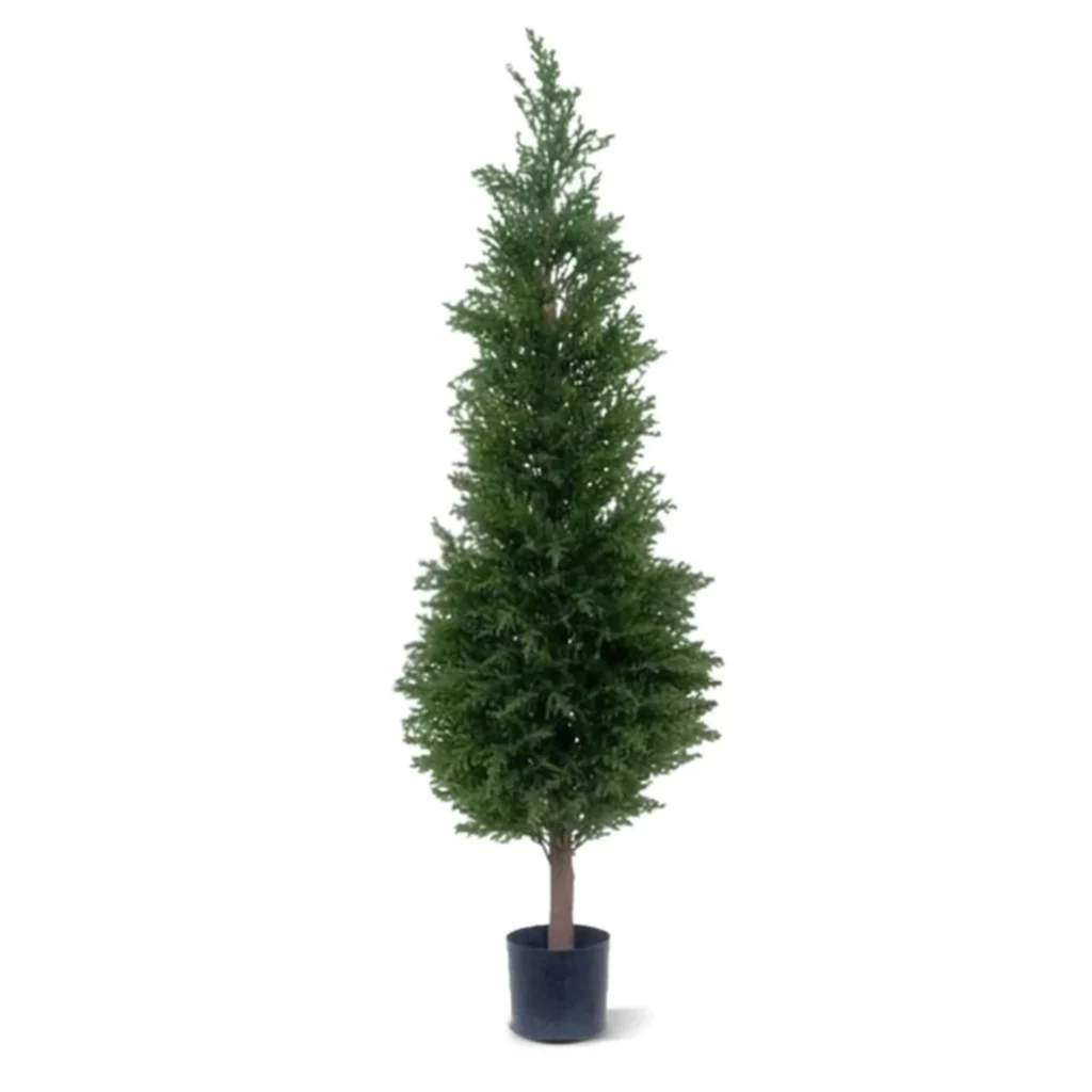 Kunstig Cypres kegleformet UV H: 120 cm.