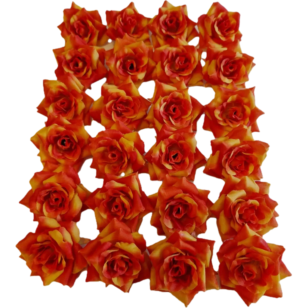 Kunstig Rosehoved Ø: 4,5 cm 24 stk / pose.