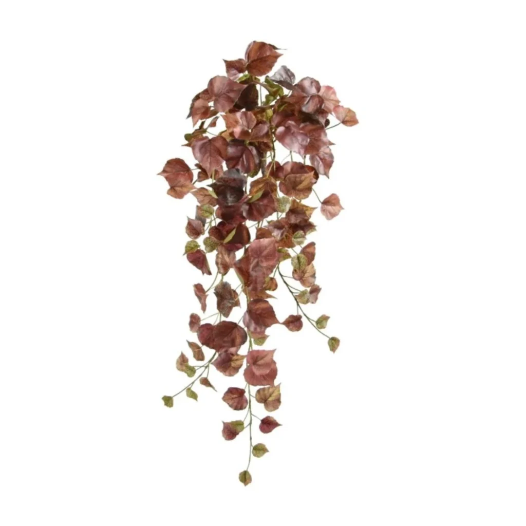 Kunstig efterårs poppel hængeplante - L: 65 cm.