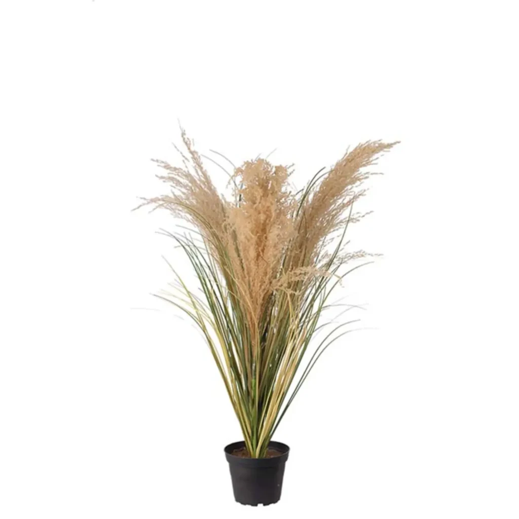Kunstig græs m. blomst H: 60 cm.