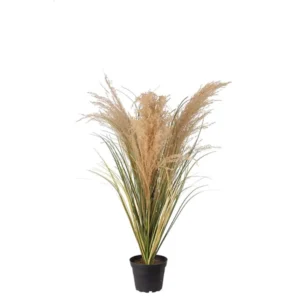Kunstig græs m. blomst H: 60 cm.