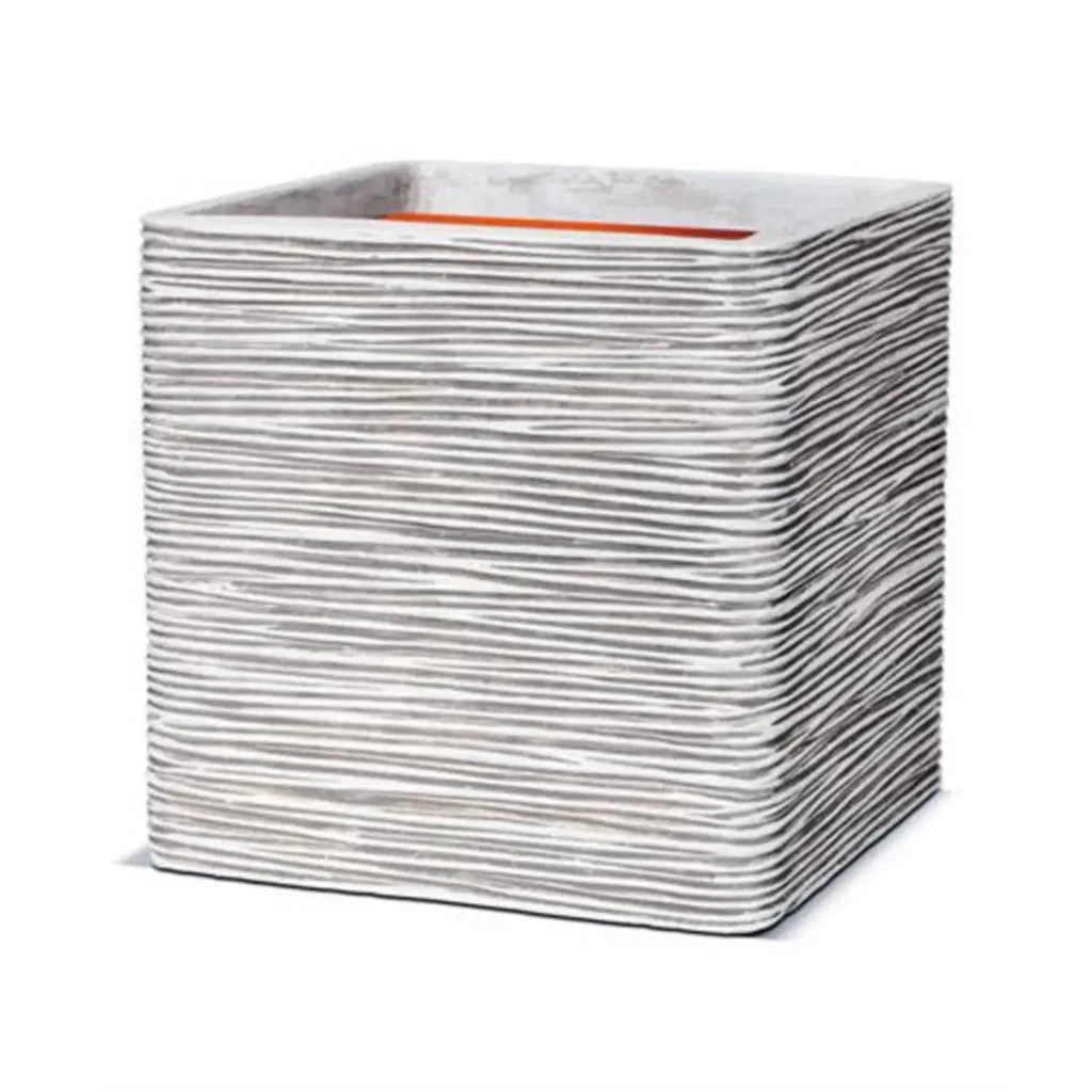 Capi krukke Square RIB str: 30x30x30 cm.