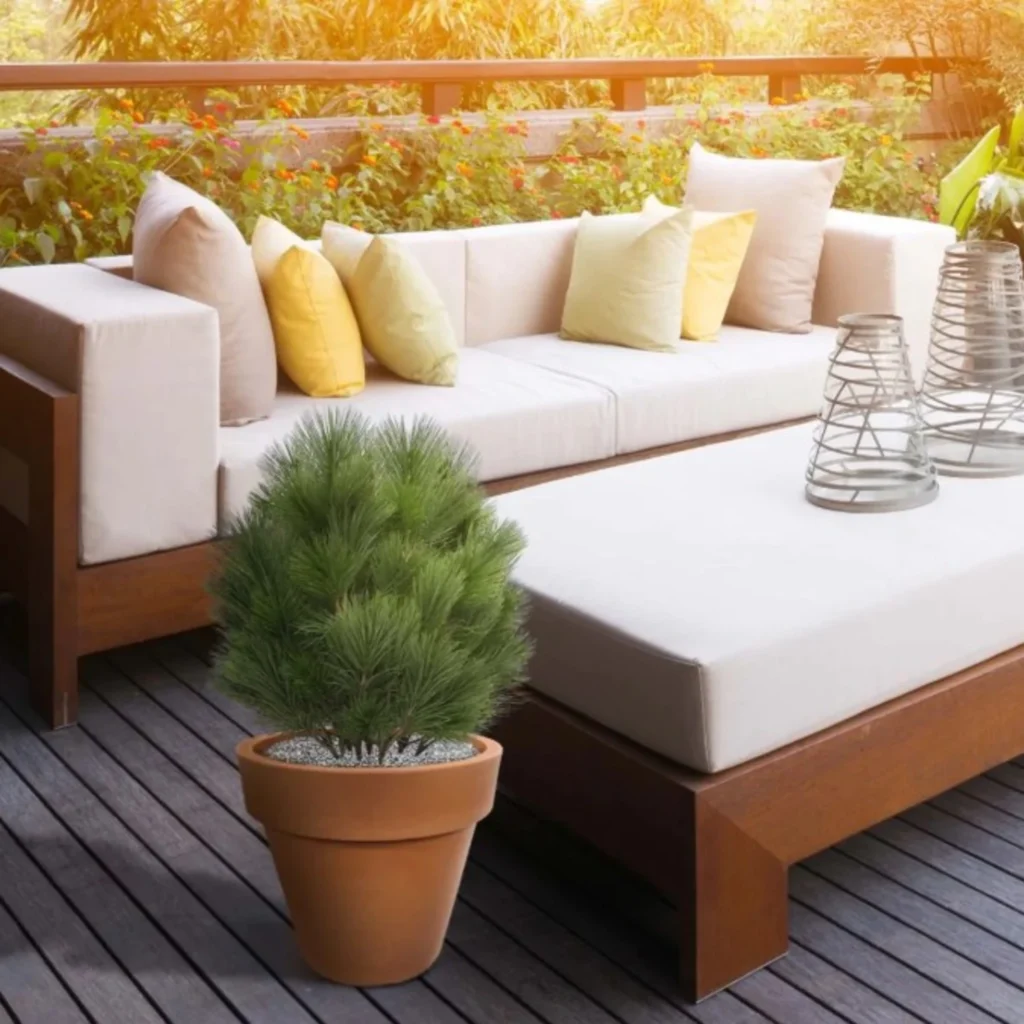 Kunstig Pinus kugle UV - H: 60 cm.