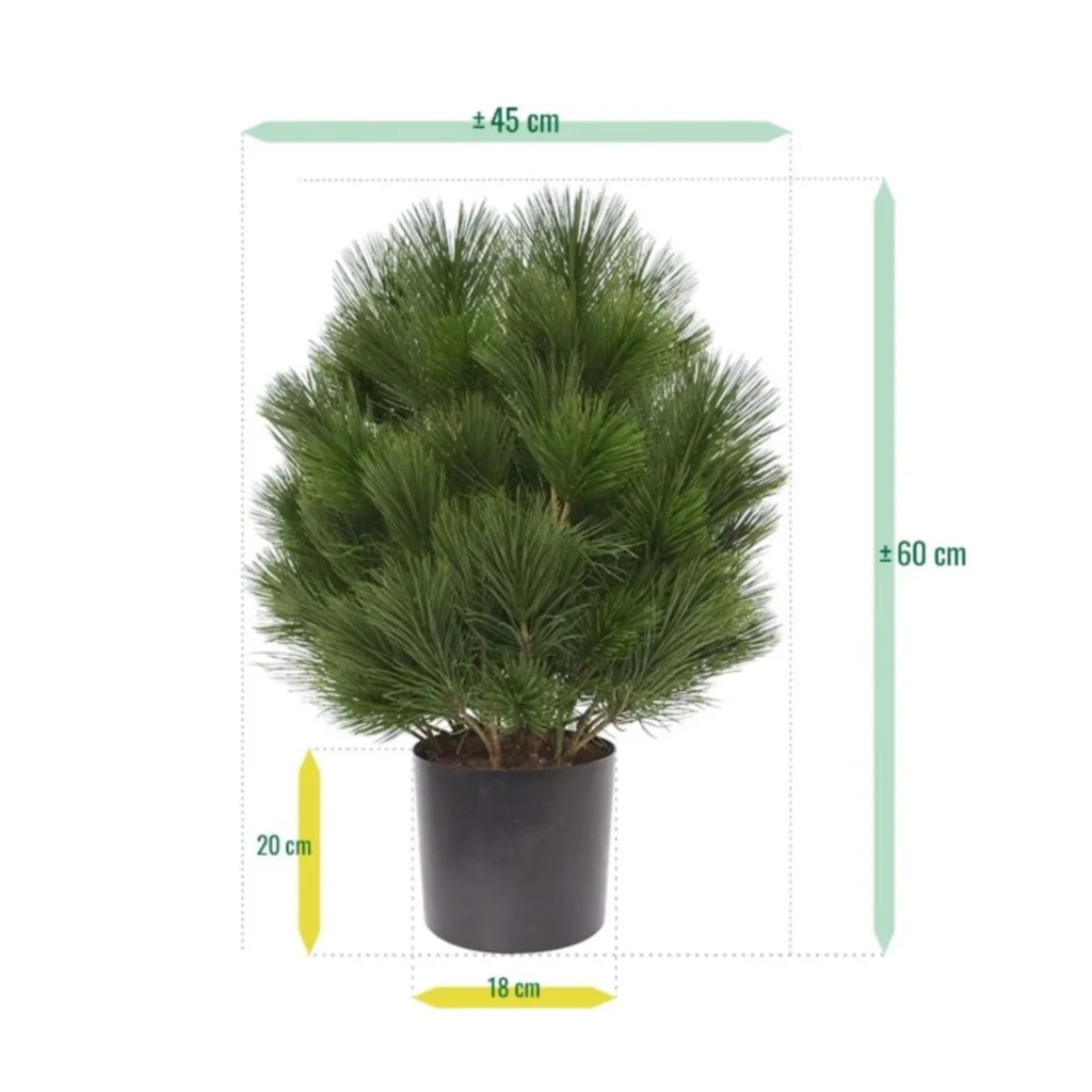 Kunstig Pinus kugle UV - H: 60 cm.