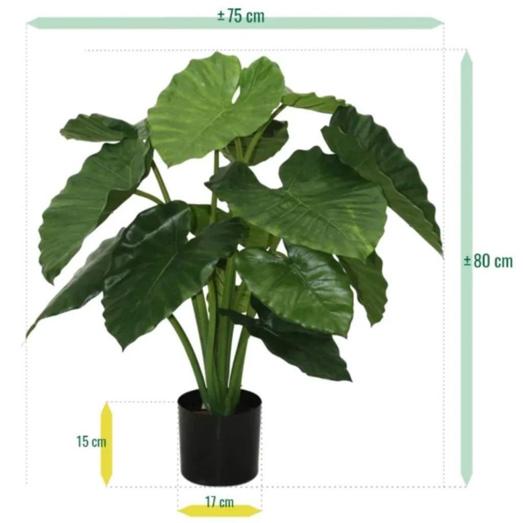 Kunstig Alocasia Calidora H: 80 cm.
