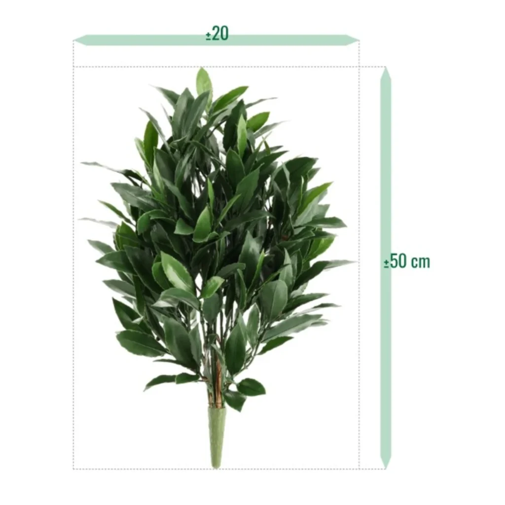Kunstig laurbærbladplante UV - H:50 cm .