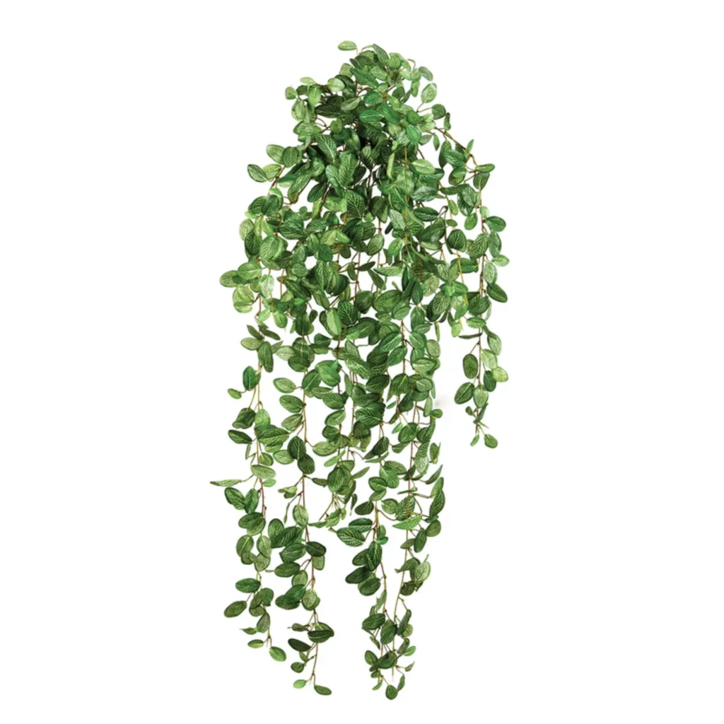 Kunstig rødåre hængeplante - L: 85 cm.