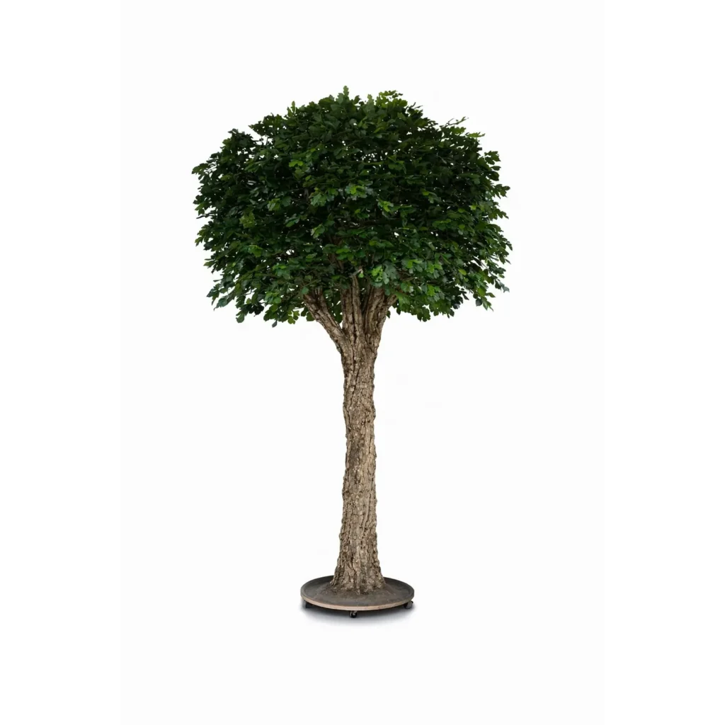 Kunstig Eg m/ægte korkeg stamme H: 380 cm FR.