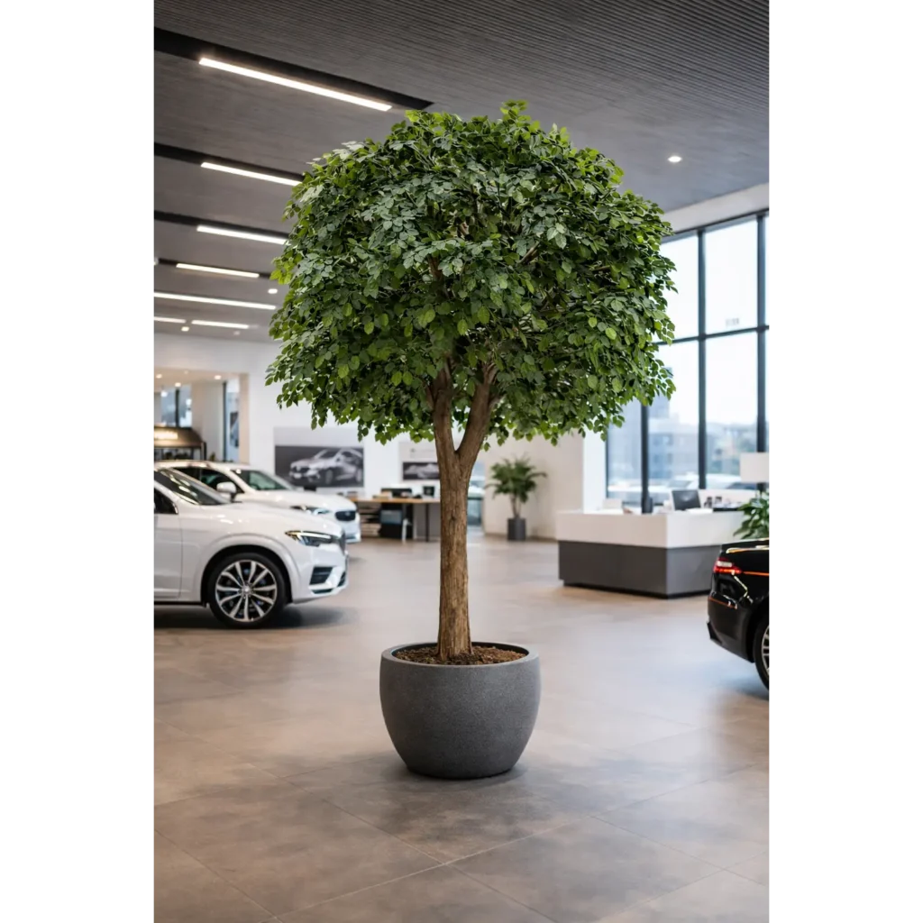 Kunstig Bøgetræ på ægte stammer H: 375 cm.
