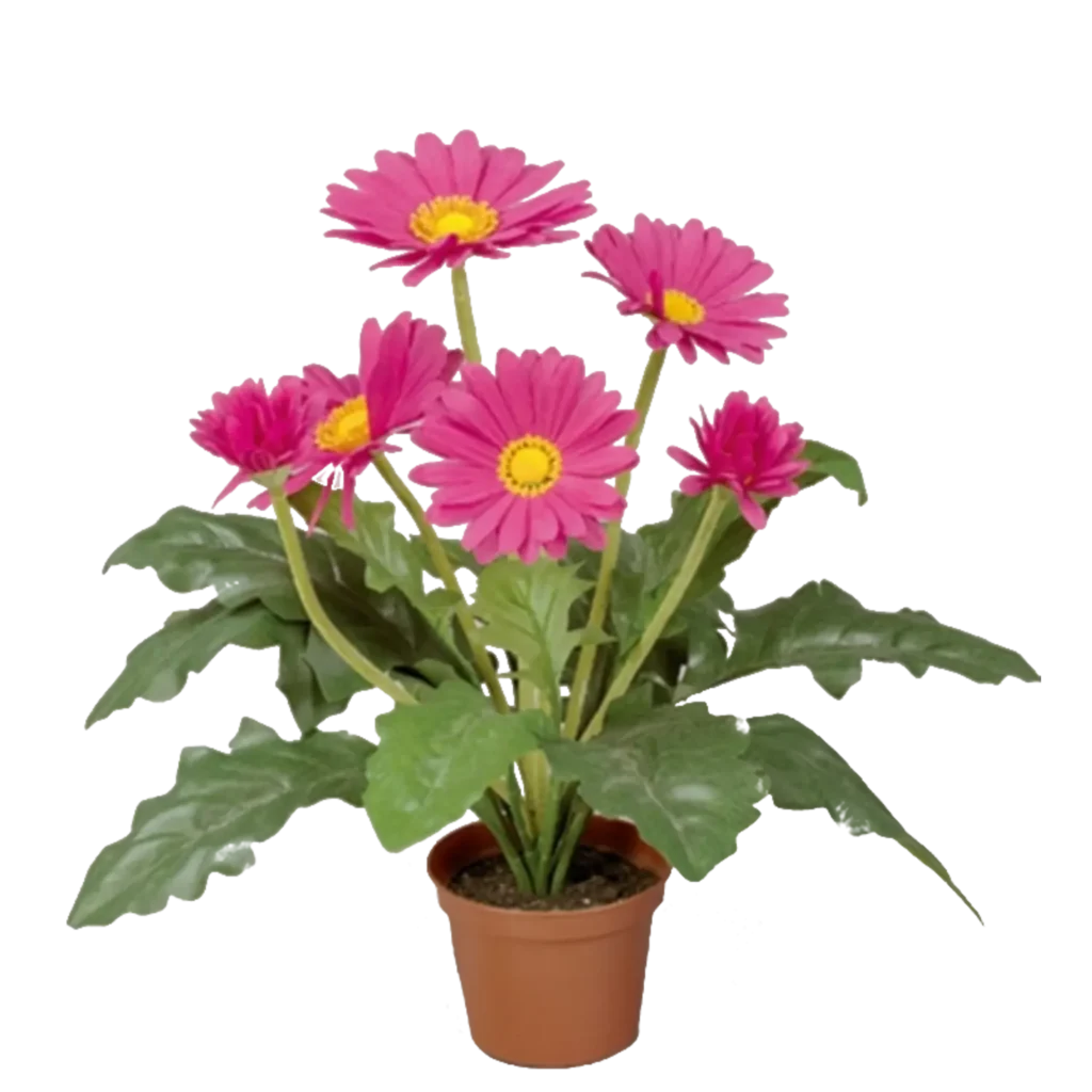 Kunstig gerbera pink - H: 35 cm.