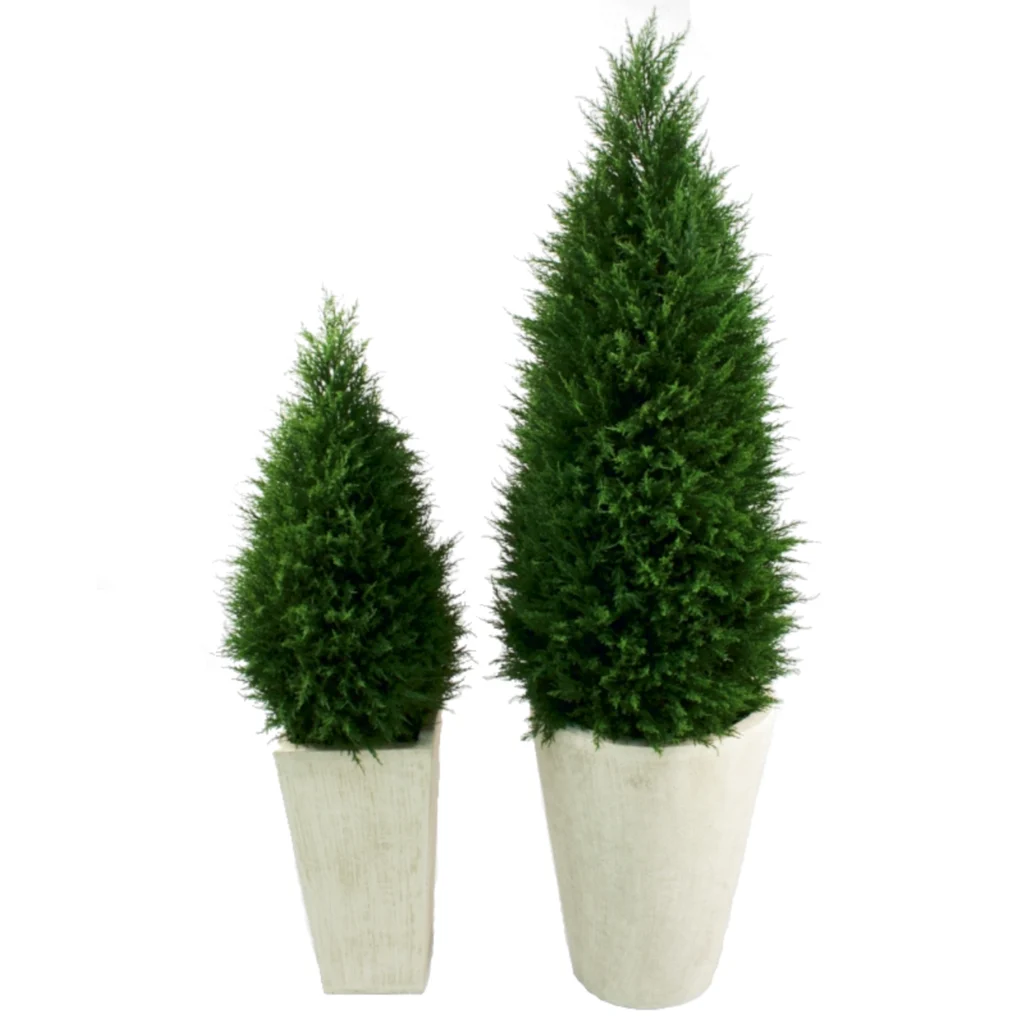 Kunstig Cypres kegleformet H: 130 cm.