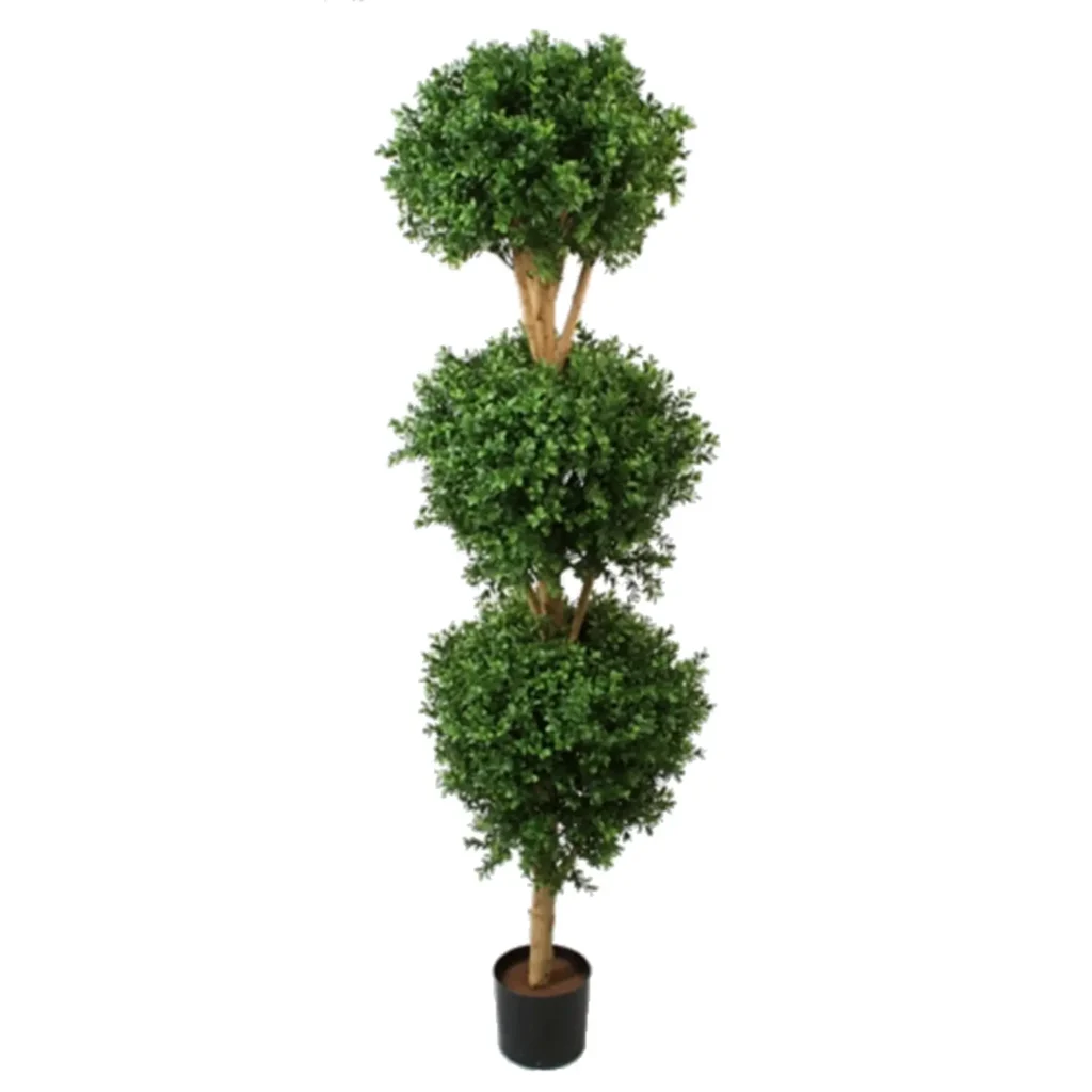 Kunstig Buksbom m. tre kroner H: 170 cm.