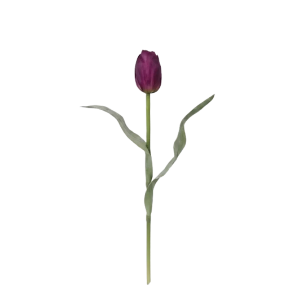 Kunstig tulipan mix mørklilla - L: 36 cm.