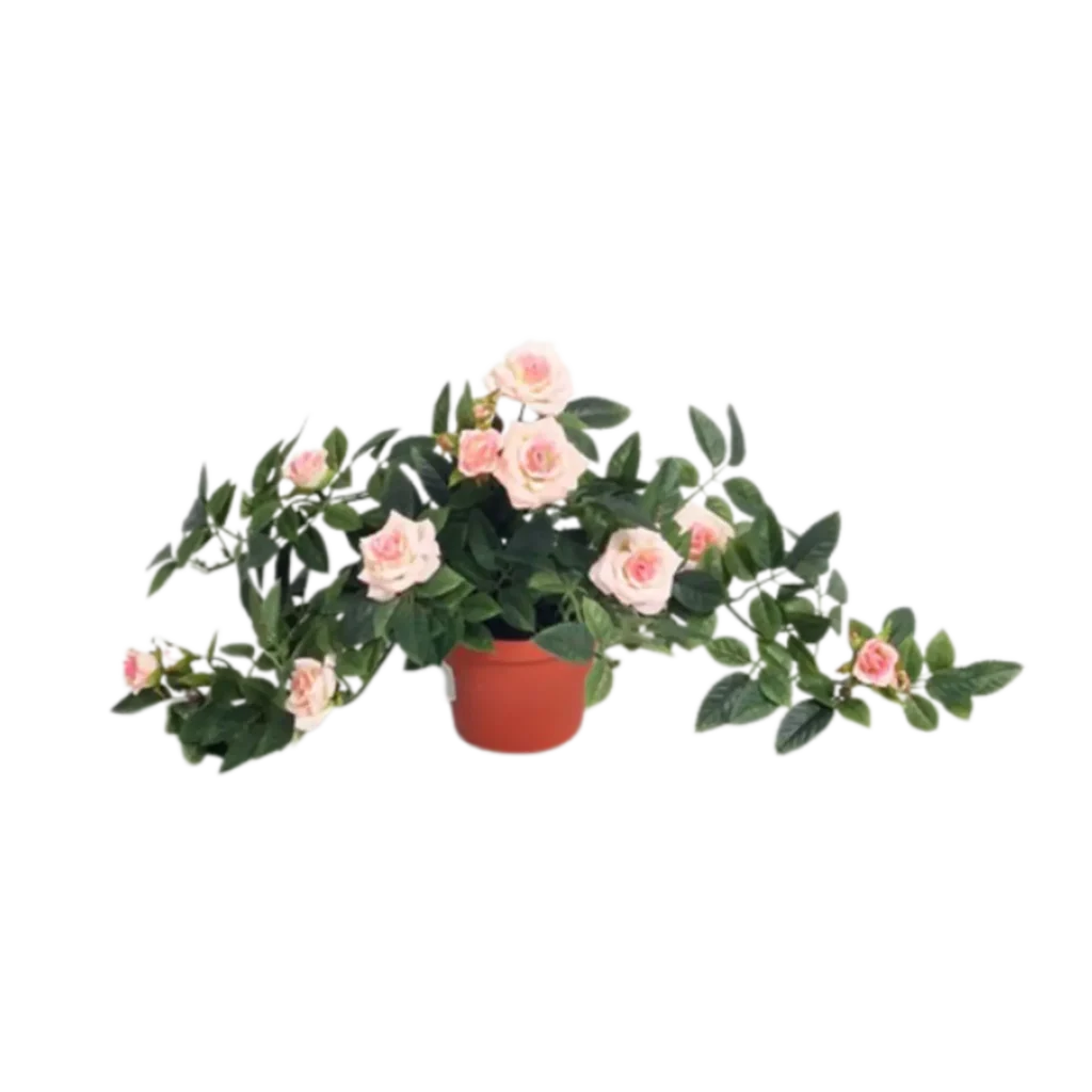 Kunstig roseranke i potte - L: 30 cm.
